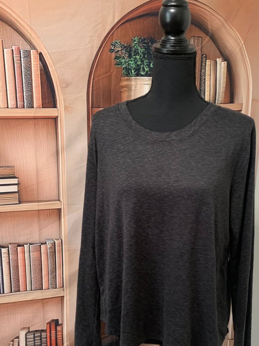 Greyish Black Pullover Top by Jaclyn Intimates